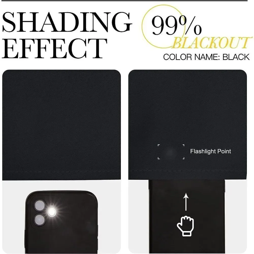 Halloween Pitch Black Solid Thermal Insulated Grommet Blackout Curtains/Drapes 4